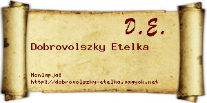 Dobrovolszky Etelka névjegykártya