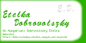etelka dobrovolszky business card